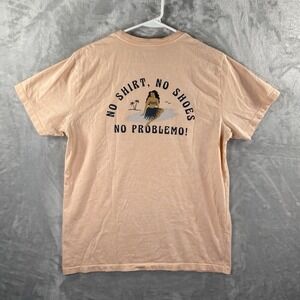 Katin T-Shirt men's Medium Graphic Organic Cotton Kanvas Peach No Shirt No Shoes